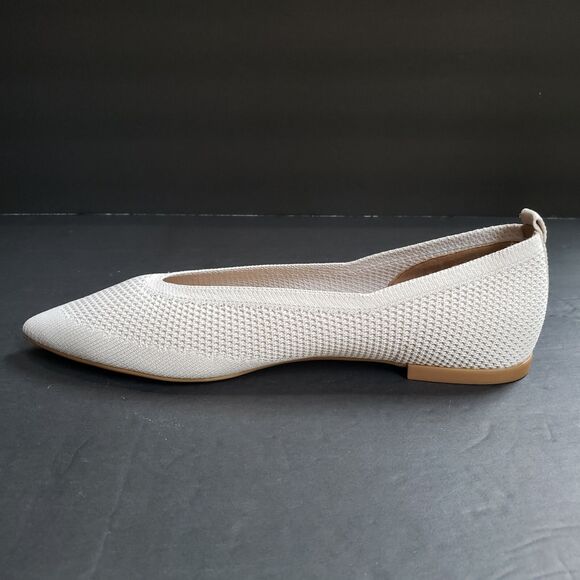 Everlane 40 Hour ReKnit Ballet Flats Womens Size 11 Light Stone Knit Pointed Toe - Picture 8 of 10